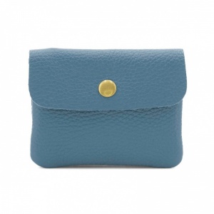 Leather Purse - Dusky Blue